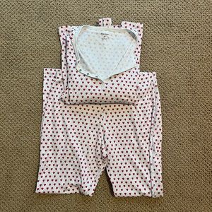 roller rabbit hearts pjs medium